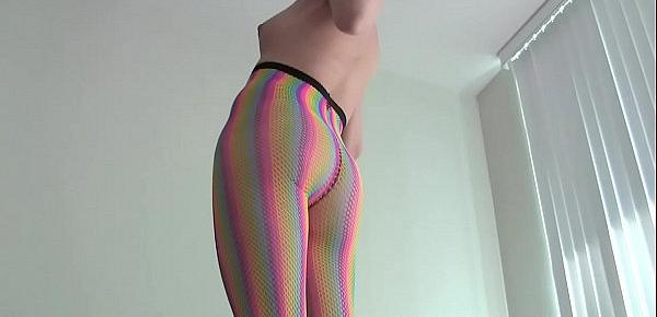  I put on these sexy fishnets just for you JOI